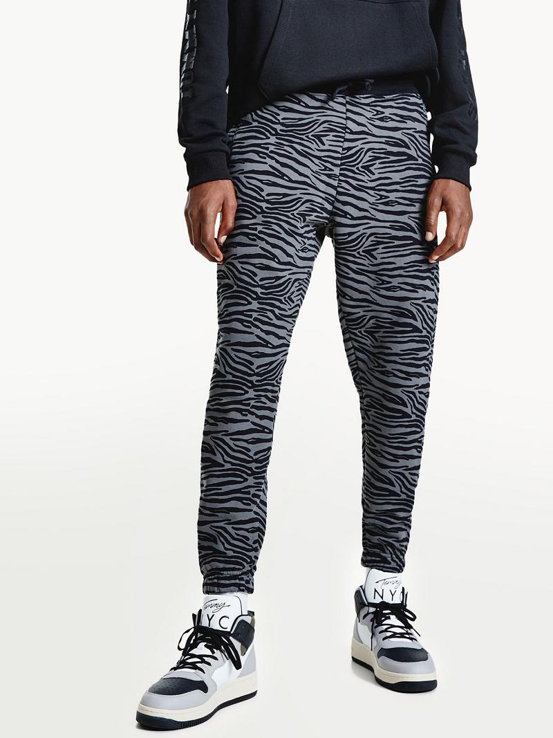 Női Tommy Hilfiger Year of the Tiger Print Jogger Nadrág Szürke | HU 218EBC